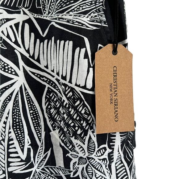 Christian Siriano Black and White Wide Leg Pants - Picture 2 of 4